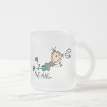 Stick Figure Girls Volleyball T-shirts and Gifts Mugs