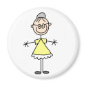 Stick Figure Grandma Magnet