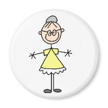 Stick Figure Grandma Magnet by stick_figures Stick Figure Grandma Magnet