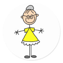 Stick Figure Grandma Sticker by stick_figures Stick Figure Grandma Sticker