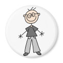 Stick Figure Grandpa Magnet