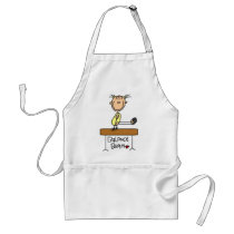 Stick Figure Gymnast on Balance Beam Apron