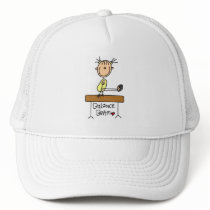 Stick Figure Gymnast on Balance Beam Hats