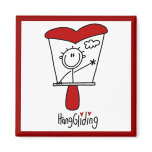 Stick Figure  Hang Gliding Tshirts and Gifts Fridge Magnets