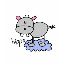 Stick Figure Hippo T-shirts and Gifts