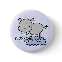 Stick Figure Hippo T-shirts and Gifts buttons