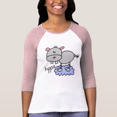 Stick Figure Hippo Tee Shirts by stick_figures