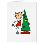Stick Figure Holiday  Tree Card