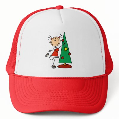 Stick Figure Holiday  Tree Hats by stick_figures