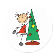 Stick Figure Holiday  Tree stickers
