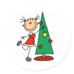 Stick Figure Holiday  Tree stickers