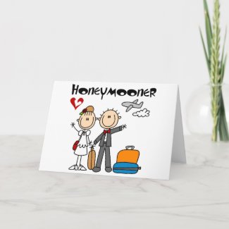 Stick Figure Honeymooner T-shirts and Gifts card