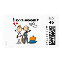 Stick Figure Honeymooner T-shirts and Gifts Stamps