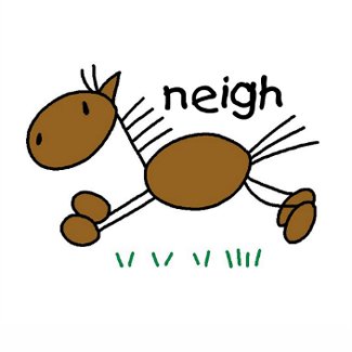 Stick Figure Horse Tshirts and Gifts sticker