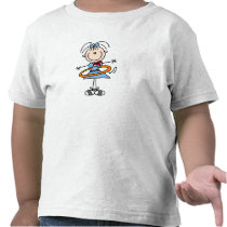 Stick Figure Hula Hooping Shirt t-shirts