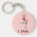 Stick Figure I Dive Tshirts and Gifts Key Chains