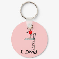 Stick Figure I Dive Tshirts and Gifts keychains