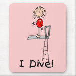Stick Figure I Dive Tshirts and Gifts Mouse Pad