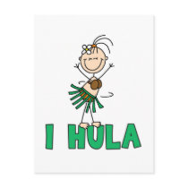 Stick Figure I Hula T-shirts and Gifts postcards