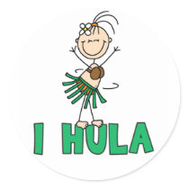 Stick Figure I Hula T-shirts and Gifts stickers