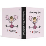 Stick Figure I Love Cheering T-shirts and Gifts Binder