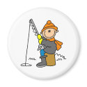 Stick Figure Ice Fishing magnets by stick_figures Stick Figure Ice Fishing magnets