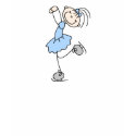 Stick Figure Ice Skater Blue Shirt by stick_figures Stick Figure Ice Skater Blue Shirt