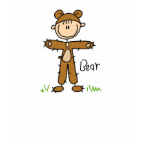 Stick Figure In Bear Suit Shirt