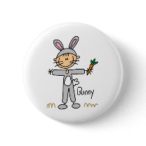Stick Figure In Bunny Suit Button by stick_figures Stick Figure In Bunny Suit Button