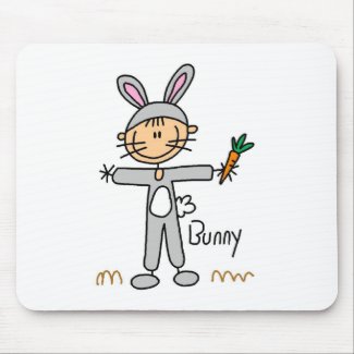 Stick Figure In Bunny Suit Mousepad mousepad
