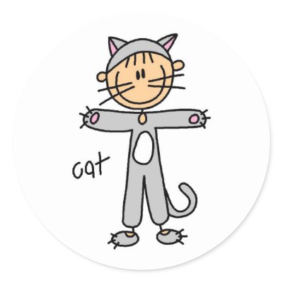 Cat in a frog animal suit. Keywords: Stick Figure In Cat Suit Sticker by Cat in a frog animal suit. Keywords: Stick Figure In Cat Suit Sticker by