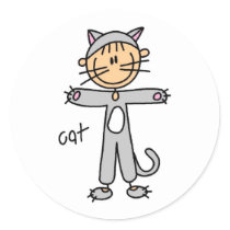 Stick Figure In Cat Suit Sticker