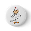 Stick Figure In Chicken Suit Button by stick_figures Stick Figure In Chicken Suit Button