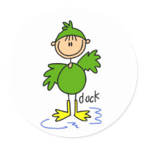 Stick Figure In Duck Suit Sticker