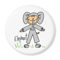 Stick Figure In Elephant Suit Magnet by stick_figures Stick Figure In Elephant Suit Magnet