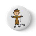 Stick Figure In Horse Suit Button by stick_figures Stick Figure In Horse Suit Button