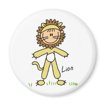 Stick Figure In Lion Suit Magnet