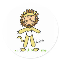 Stick Figure In Lion Suit Sticker