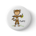 Stick Figure In Monkey Suit Button by stick_figures Stick Figure In Monkey Suit Button
