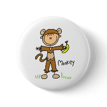 Stick Figure In Monkey Suit Button by stick_figures Stick Figure In Monkey Suit Button