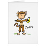 Stick Figure In Monkey Suit Card