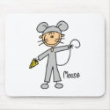 Stick Figure In Mouse Suit Mousepad