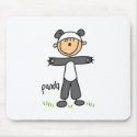 Stick Figure In Panda Suit Mousepad
