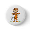 Stick Figure In Tiger Suit Button by stick_figures Stick Figure In Tiger Suit Button