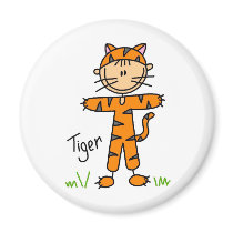 Stick Figure In Tiger Suit Magnet by stick_figures Stick Figure In Tiger Suit Magnet