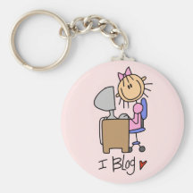 Stick Figure Internet Blogger Key Chain