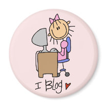 Stick Figure Internet Blogger magnets