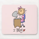 Stick Figure Internet Blogger mousepads