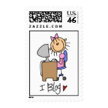 Stick Figure Internet Blogger Postage Stamp