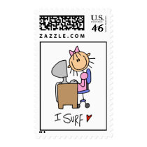 Stick Figure Internet Surfer postage